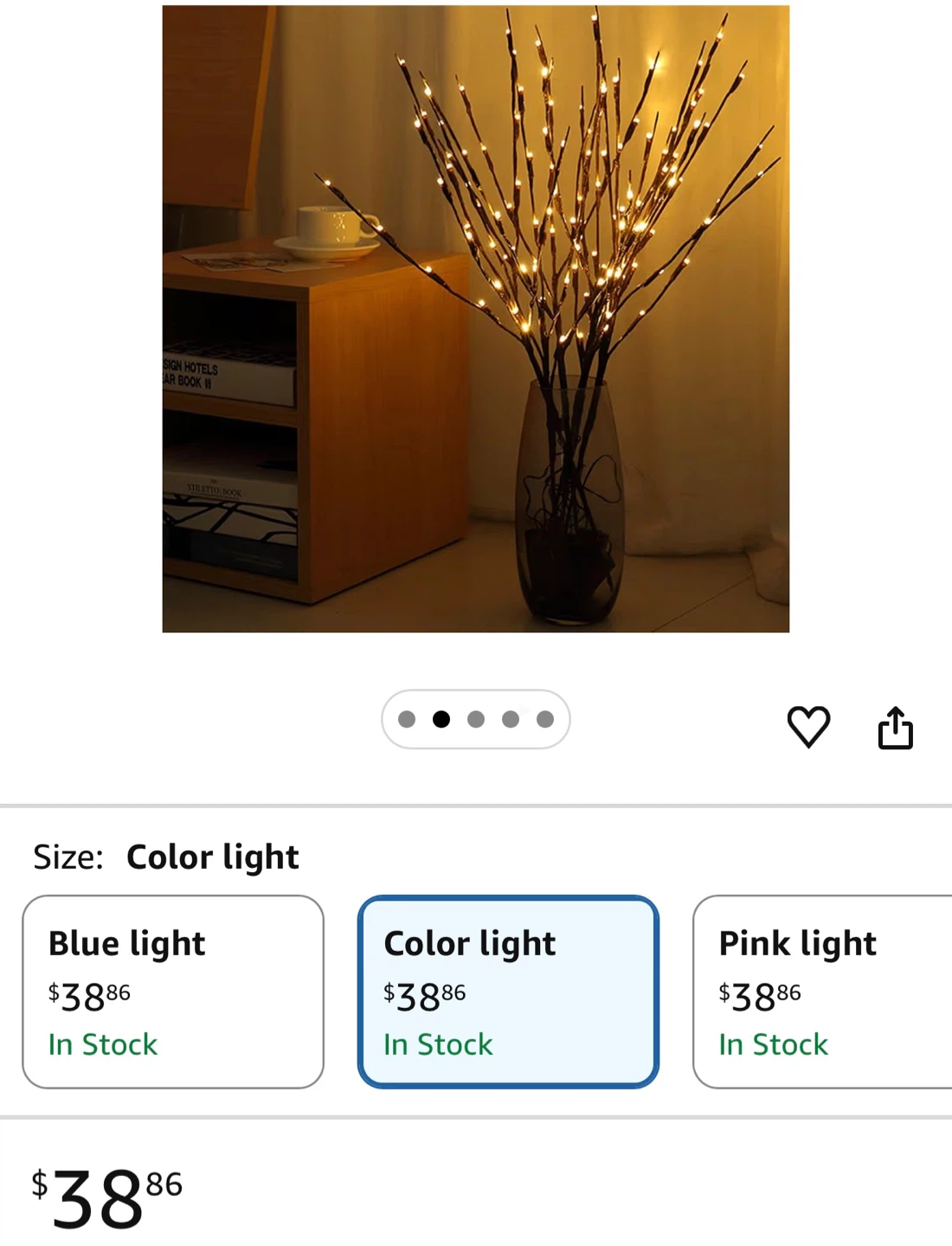 VIENCH 3 Pack LED Twig Branch Lights