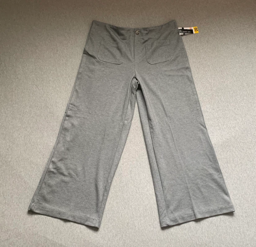 Grey Wide Leg Pants ~ Size Large BNWT