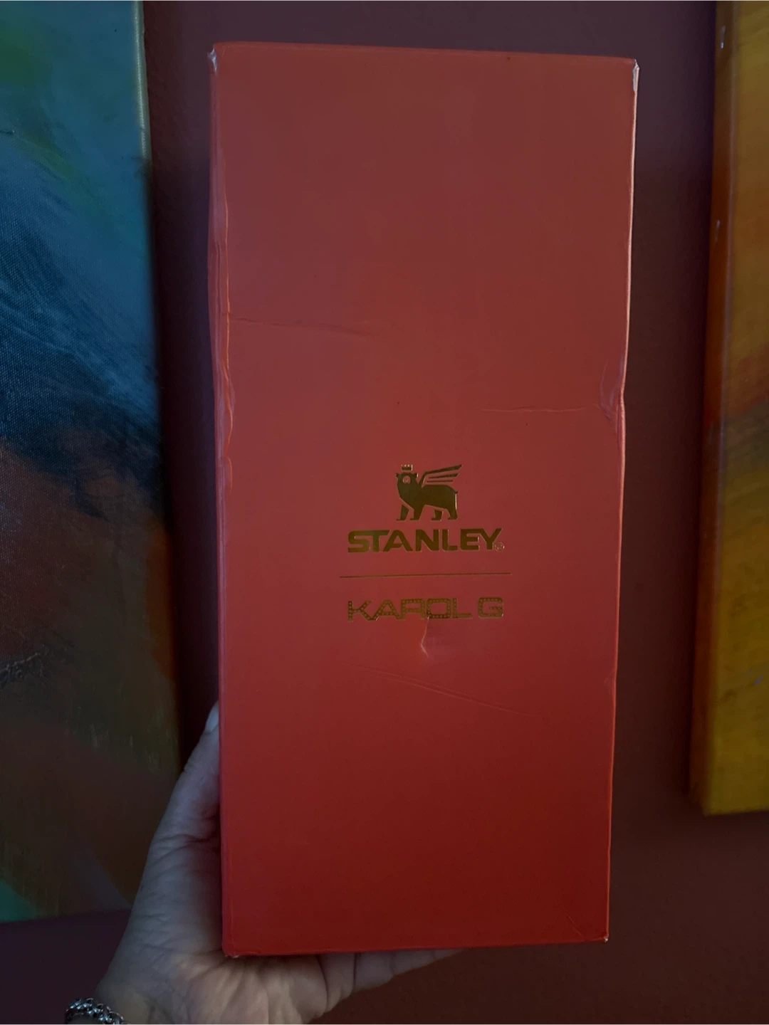 NEW Stanley Karol G 40oz Tumbler with Handle - Red/Orange Floral