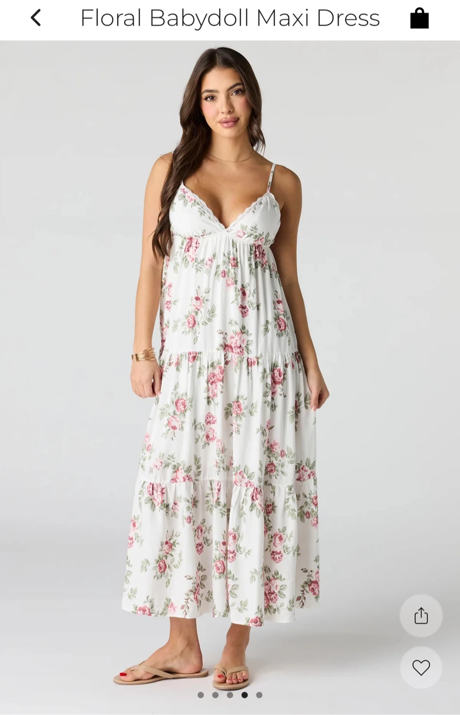 Floral Babydoll Maxi Dress