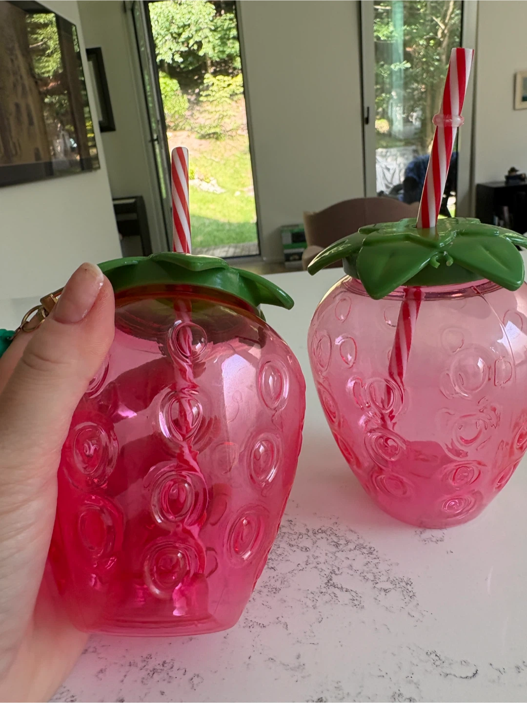 Strawberry Tumblers with Straws (Set of 2) - photo 3