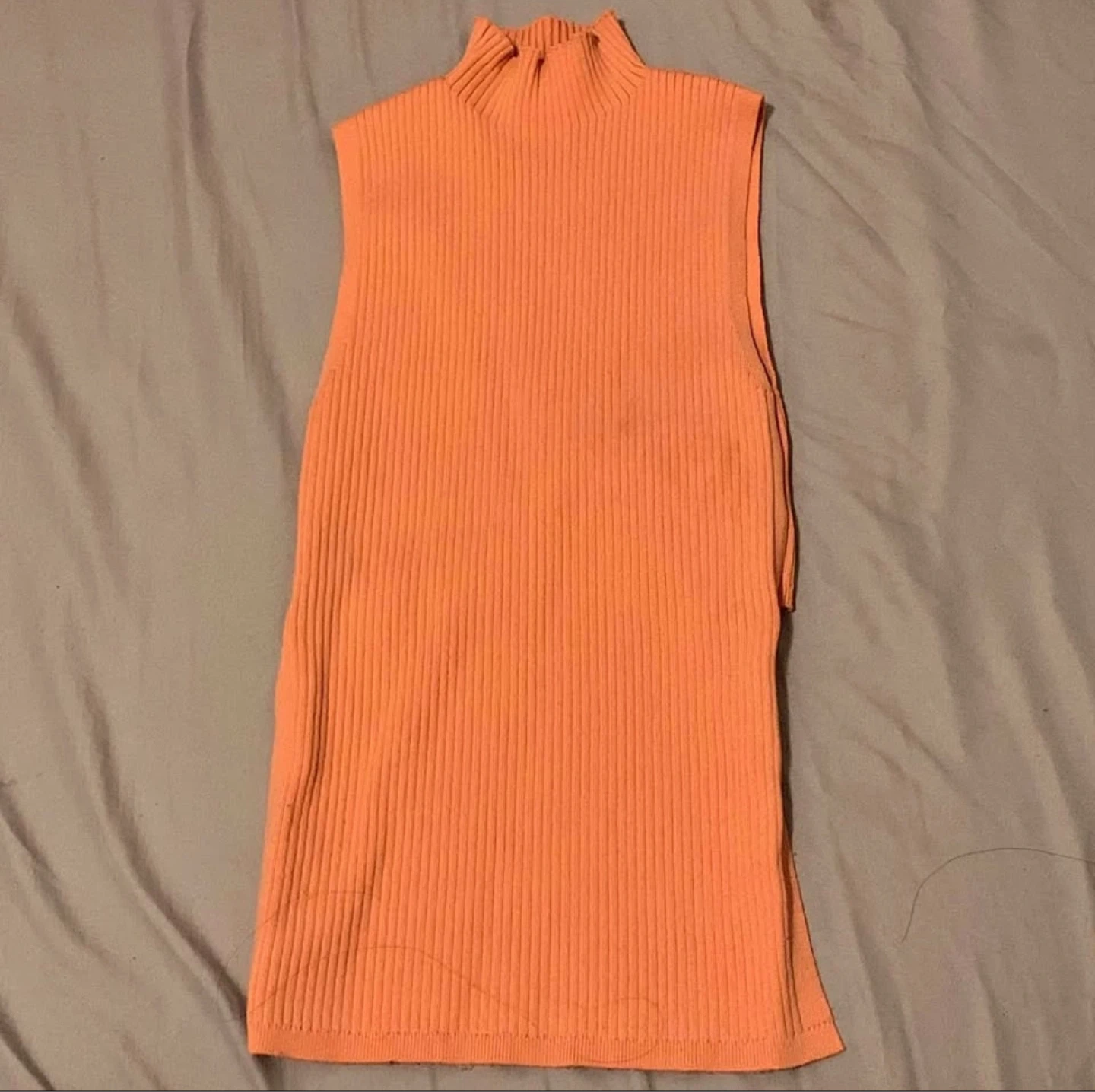 Aritzia Orange Body Shirt with Open Back and Ribbon - photo 2