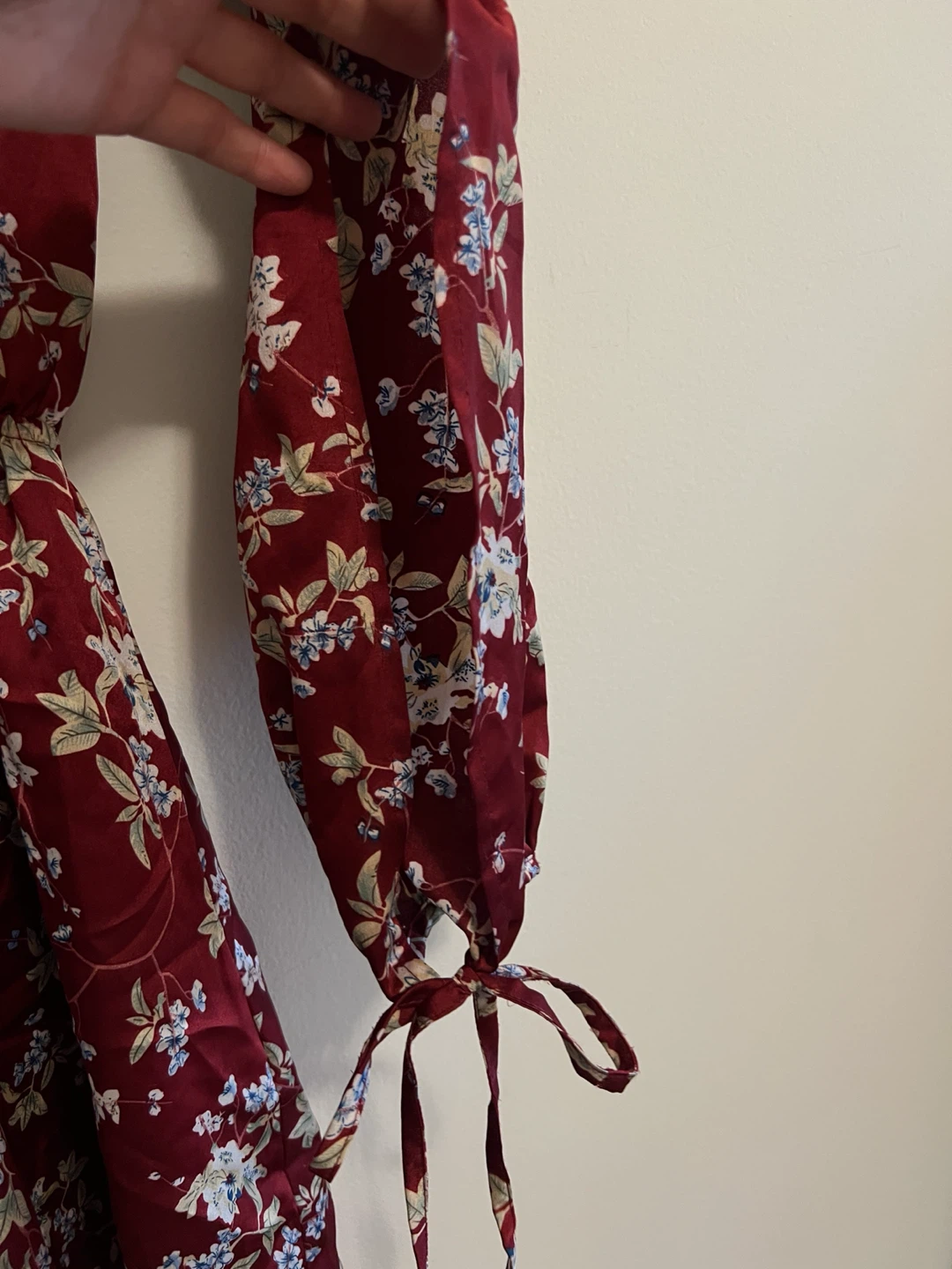 Missguided - Burgundy floral long sleeve dress - photo 3