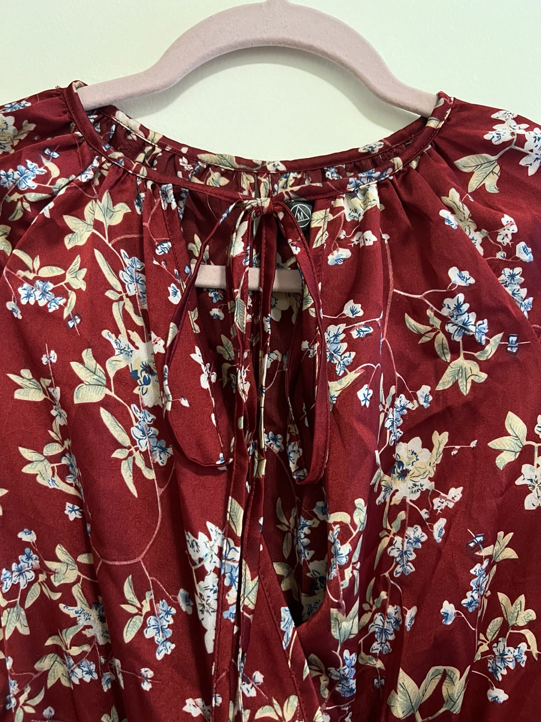 Missguided - Burgundy floral long sleeve dress - photo 4