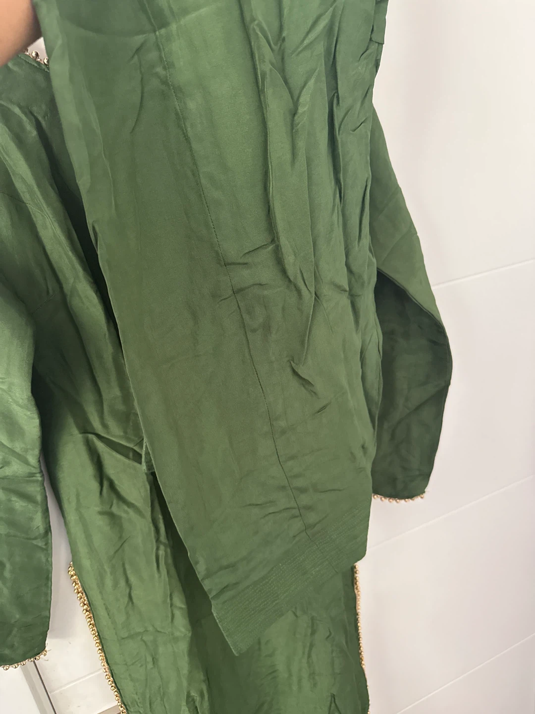 Green Kurti with Gold Trim - photo 2