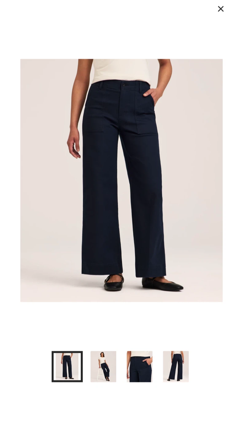 Denver Hayes Black stretch twill Wide Leg Pants - Size 4