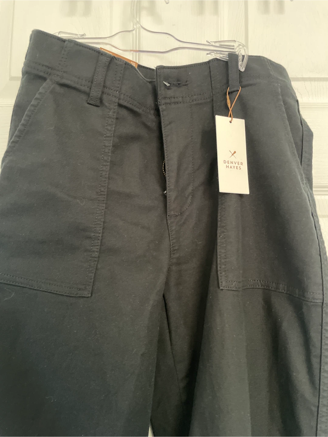 Denver Hayes Black stretch twill Wide Leg Pants - Size 4 - photo 2