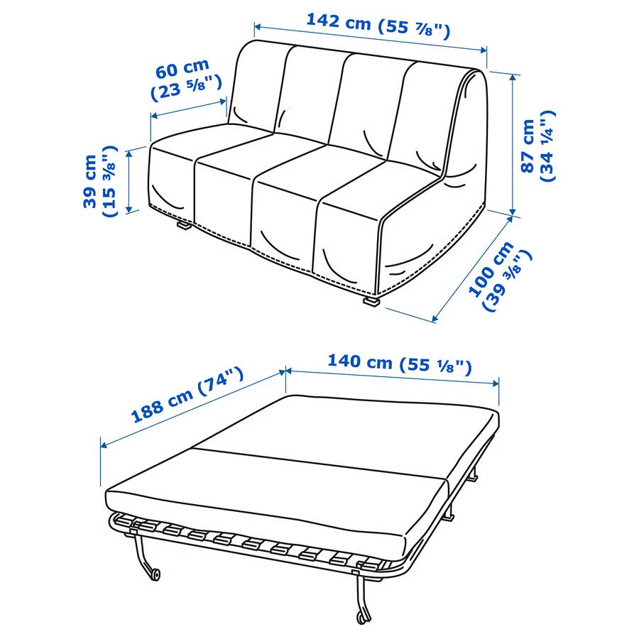 IKEA LYCKSELE Sofa Bed - photo 4