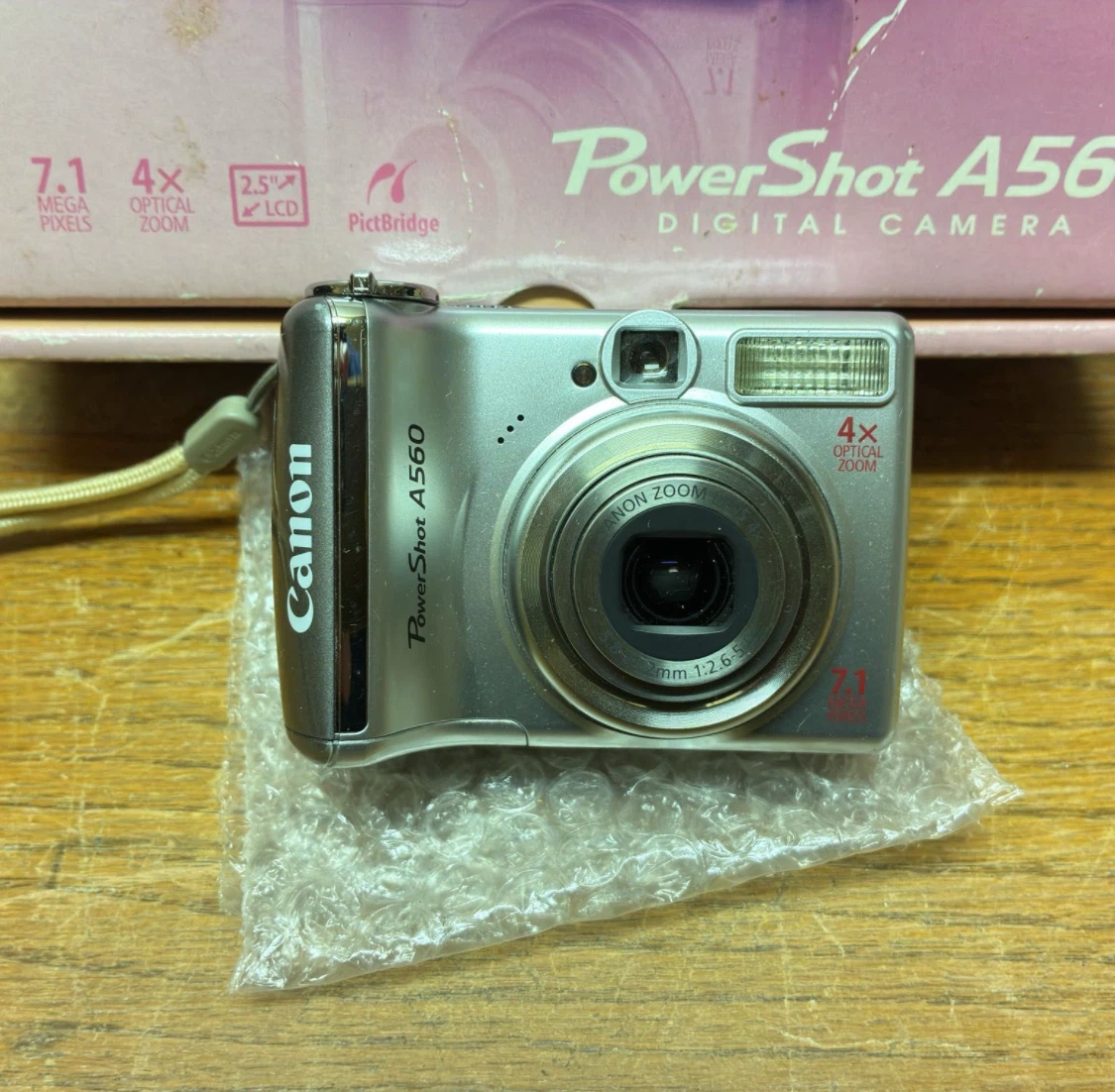 Working Canon PowerShot A560 Point & Shoot 7.1MP 4x Optical Zoom