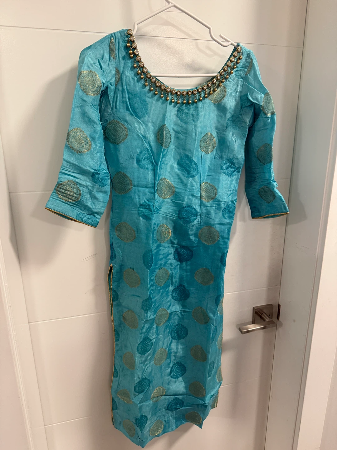 Turquoise Kurti with Dupatta