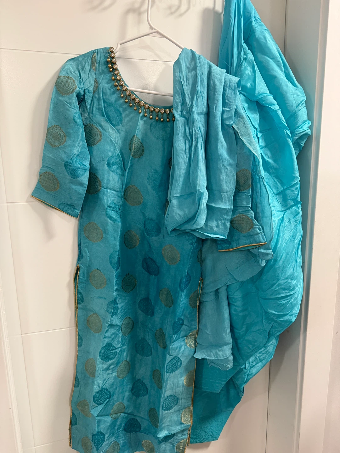 Turquoise Kurti with Dupatta - photo 2