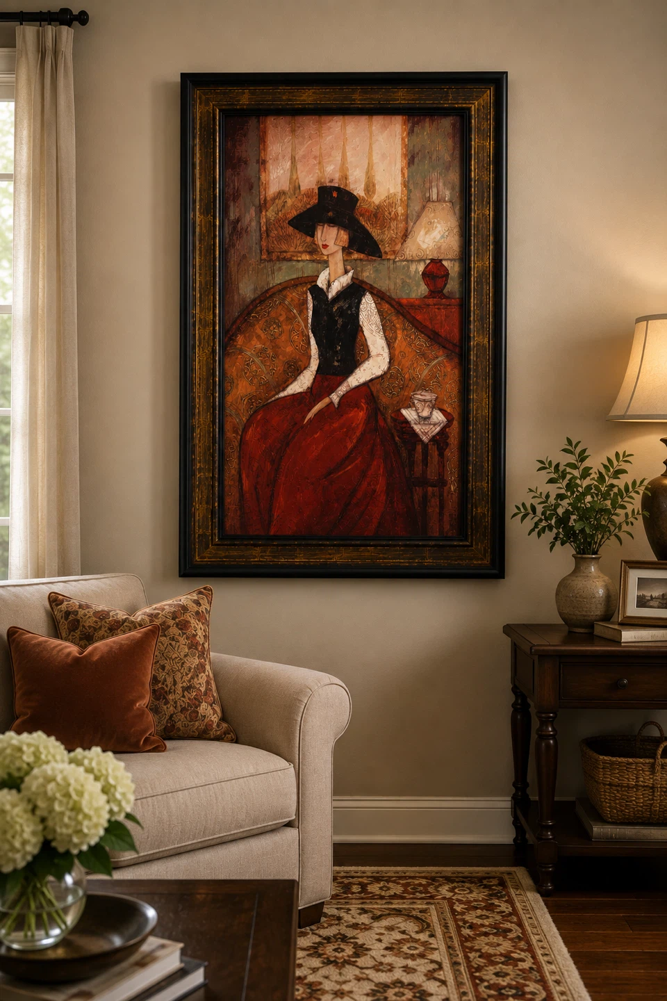 Large Ren-Wil Framed Textured Wall Art
