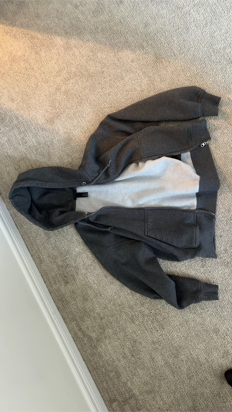 H&M Grey Zip-Up Hoodie