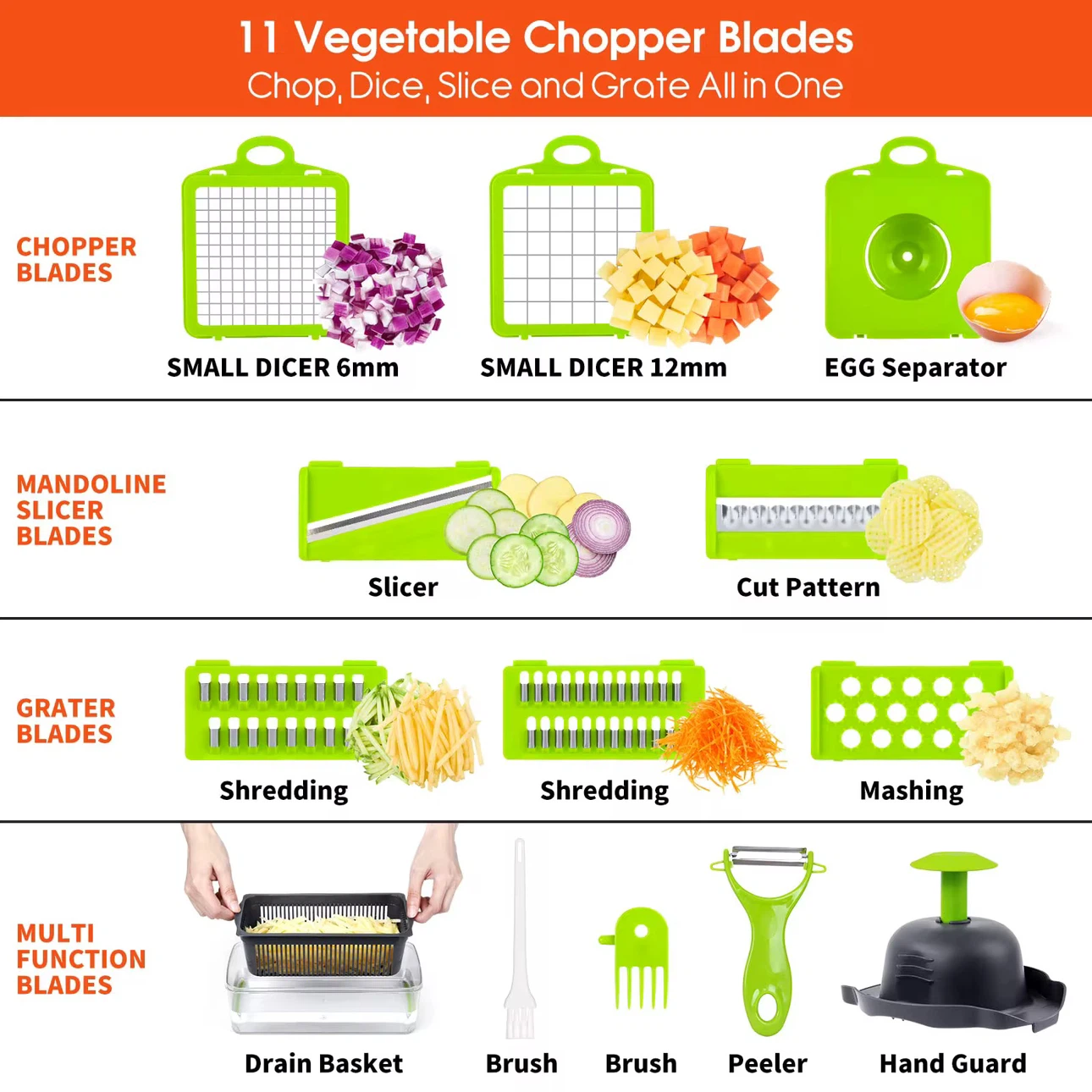 11-Piece Vegetable Chopper and Slicer Set - photo 2