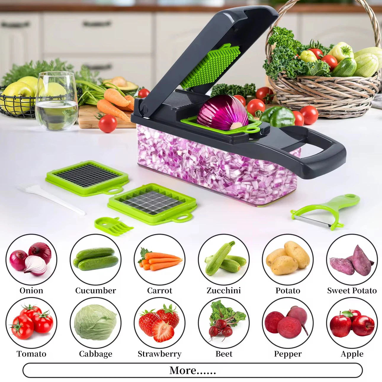 11-Piece Vegetable Chopper and Slicer Set - photo 5