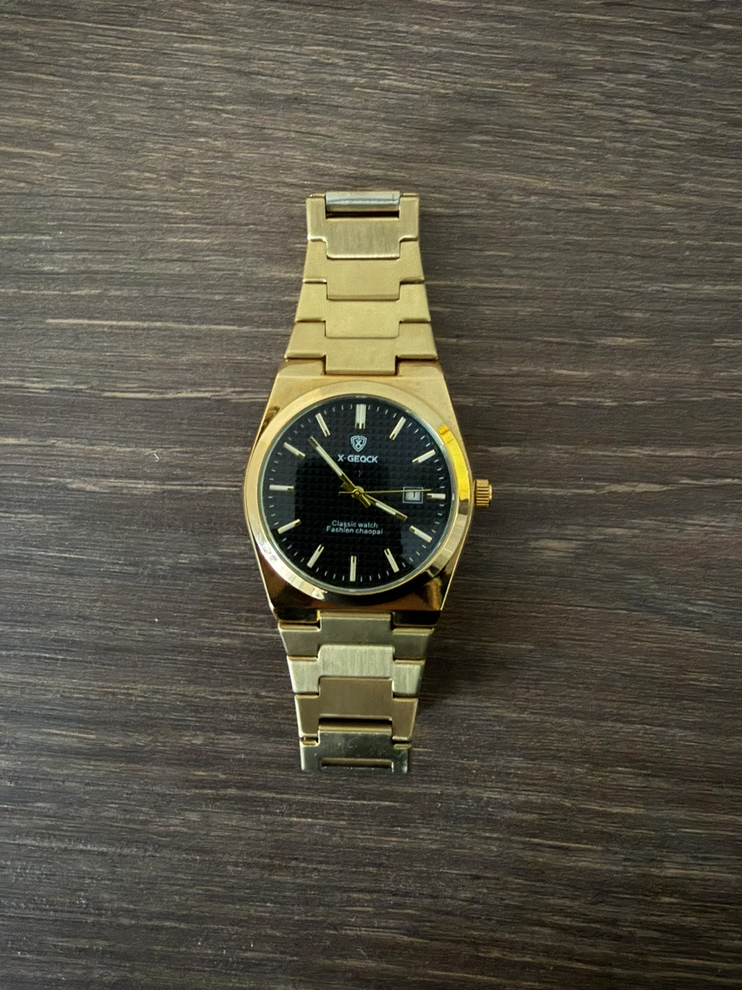 X-GEOCk Gold Classic Watch