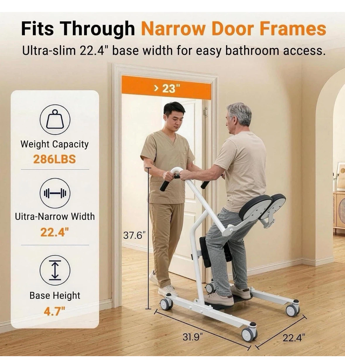 Sit to Stand Lift for Elderly Patient Transfer Home Care400lb - photo 2