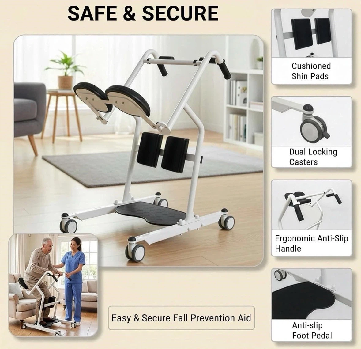 Sit to Stand Lift for Elderly Patient Transfer Home Care400lb - photo 4