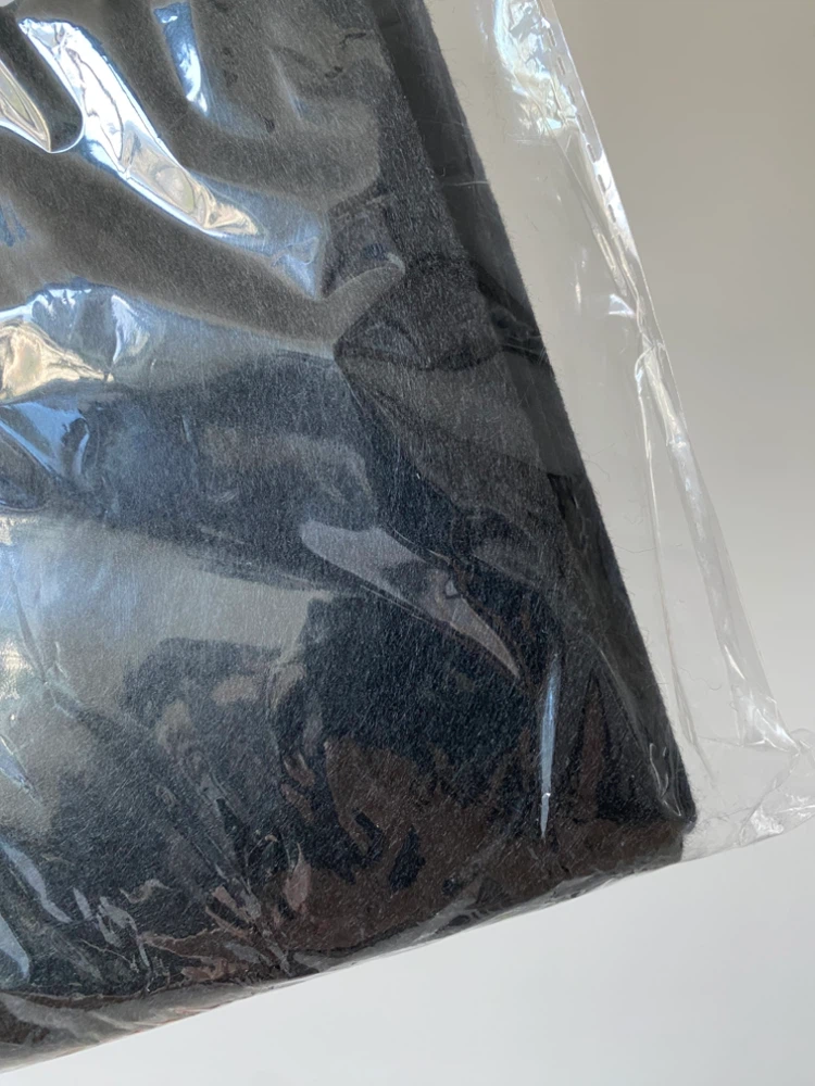 Black Wool Felt Fabric Large Sheet NEW - photo 3
