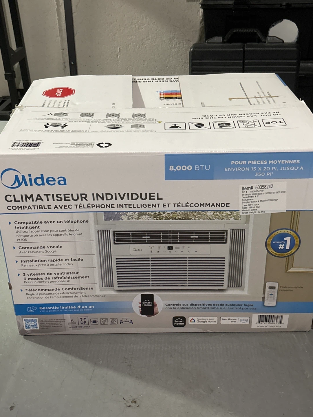Midea 8,000 BTU Smart Window Air Conditioner