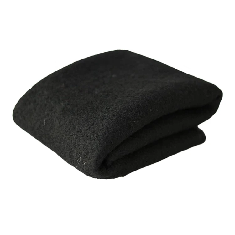Black Wool Felt Fabric Large Sheet NEW