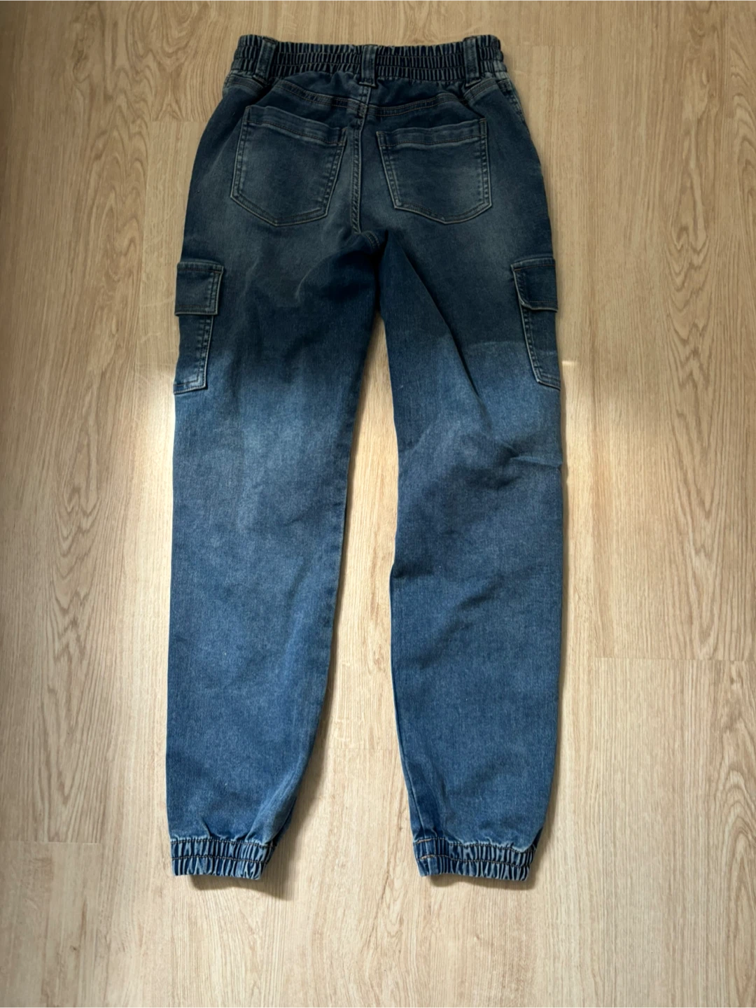 NO BOUNDARIES Blue Denim Cargo Jogger Pants - photo 2