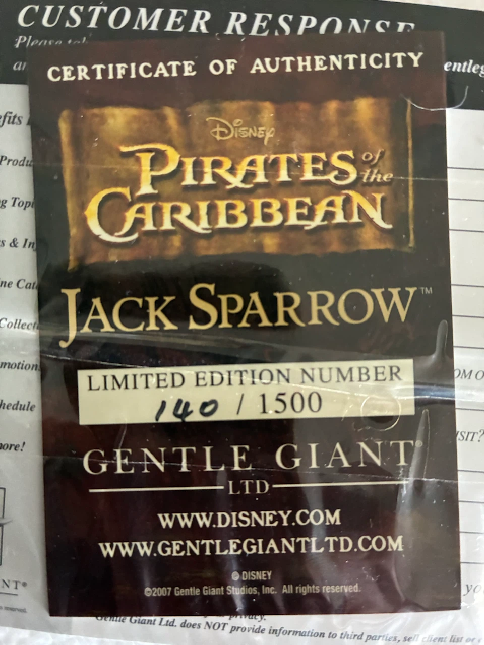 Pirates of the Caribbean Animated Captain Jack Sparrow Maquette - photo 4