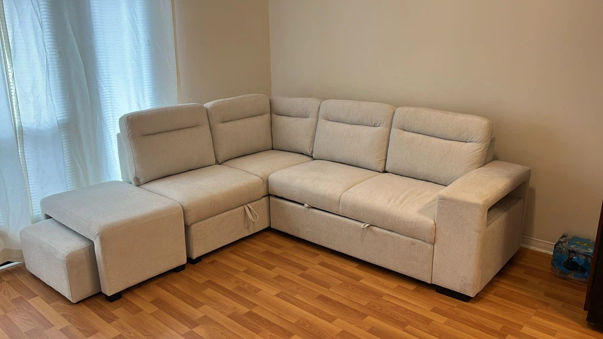 L-Shaped Sectional Sofa – $1,300