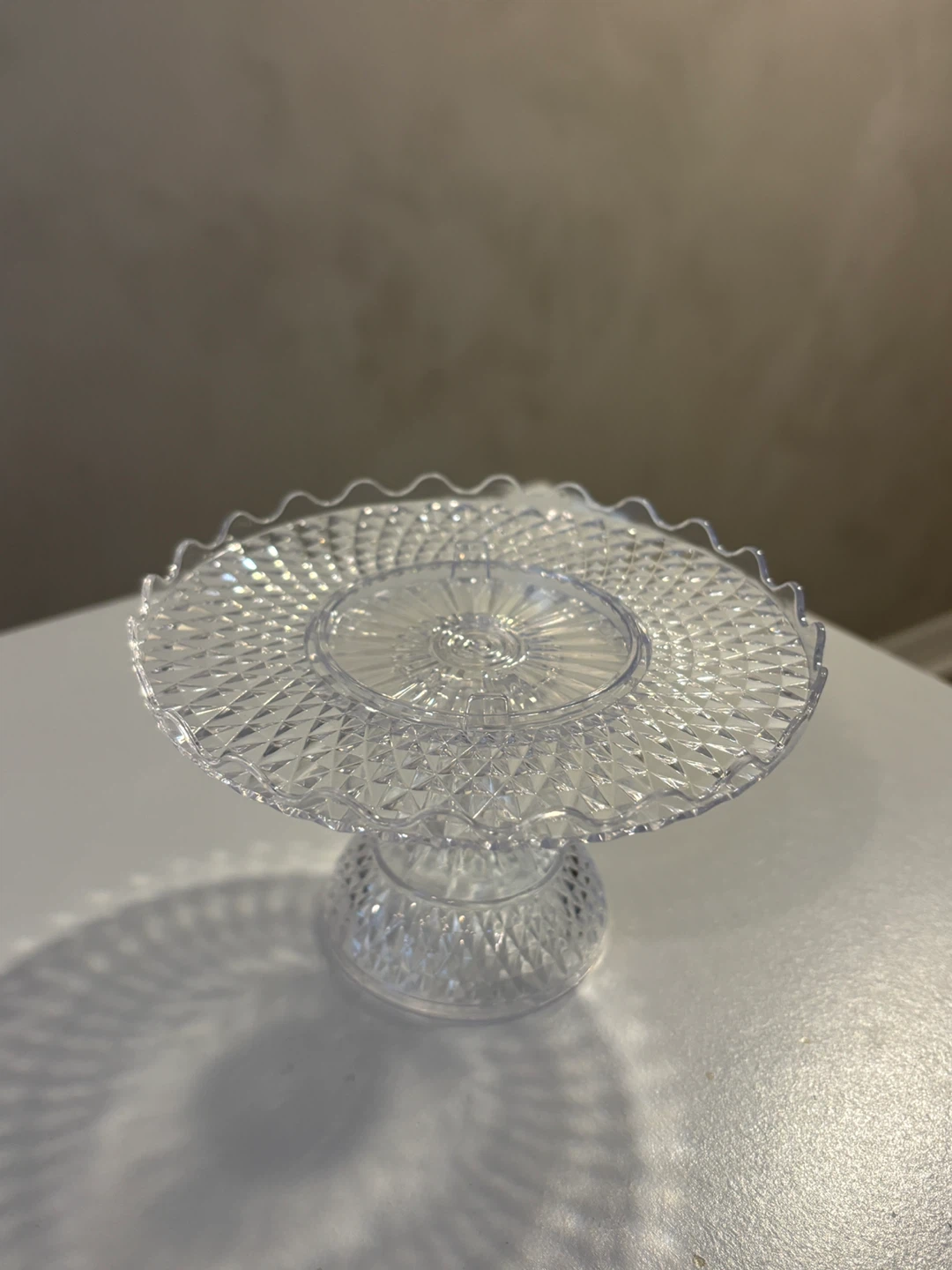 Clear Plastic Mini Cake Stand 5”