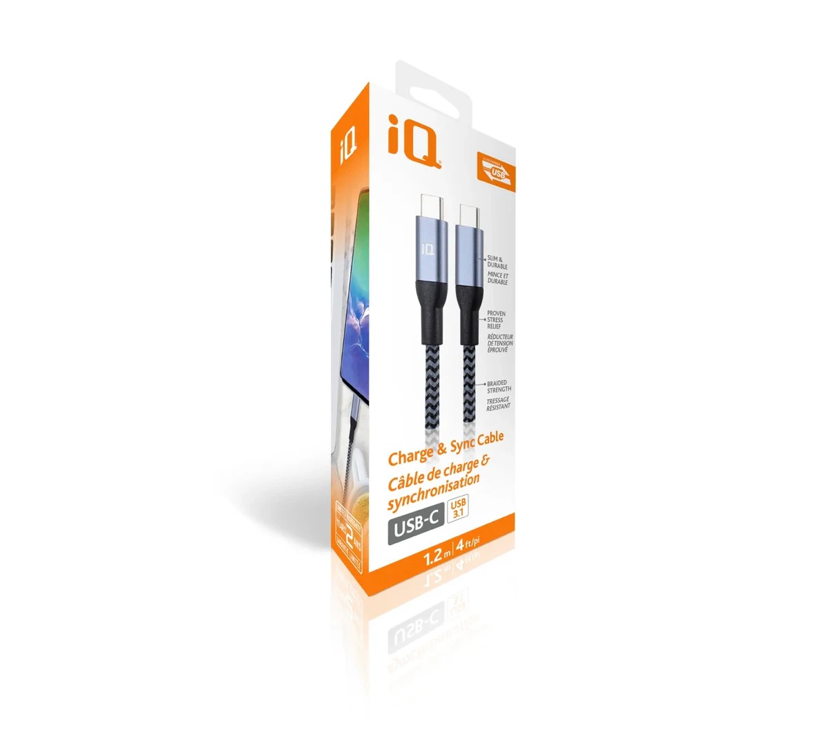 iQ USB-C Charge & Sync Cable - 1.2m / 4ft - photo 2
