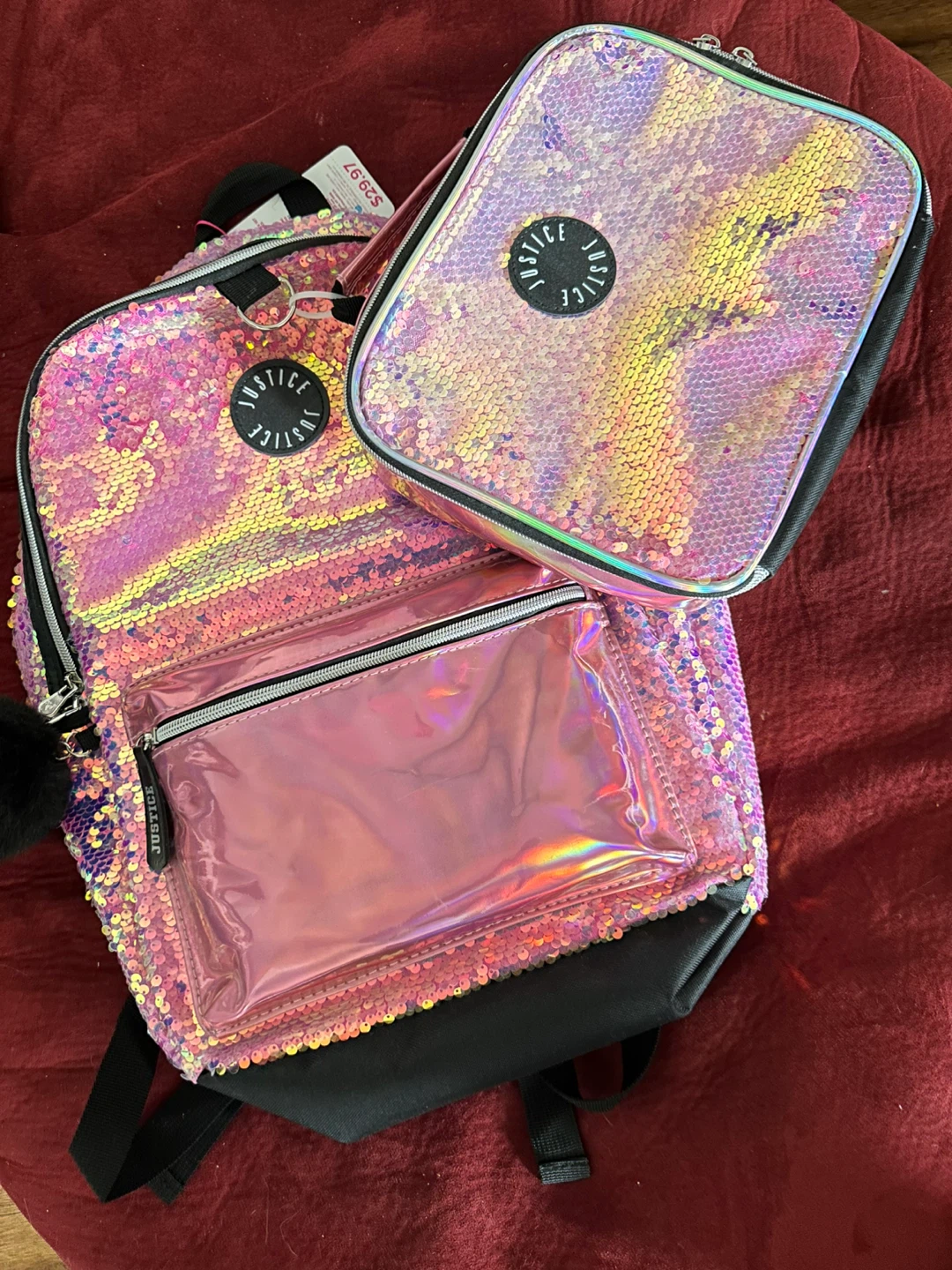 Justice Sequin Backpack and Lunch Bag Set