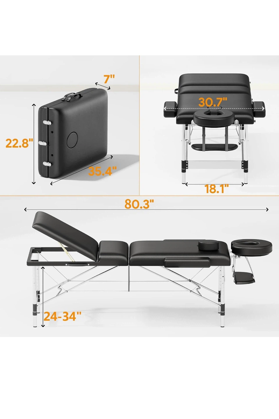 Foldable/ Portable Massage Table 80.3" - photo 2