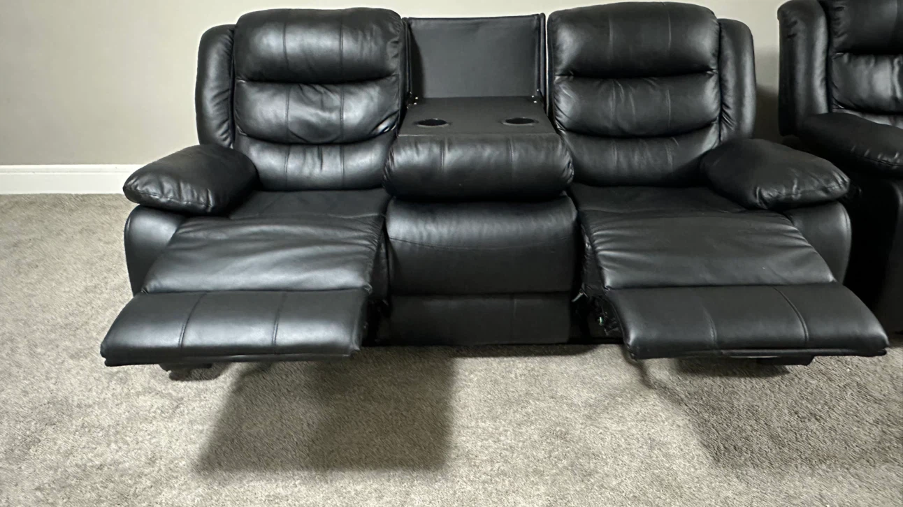 Reclining Sofa with Cup Holders - photo 2