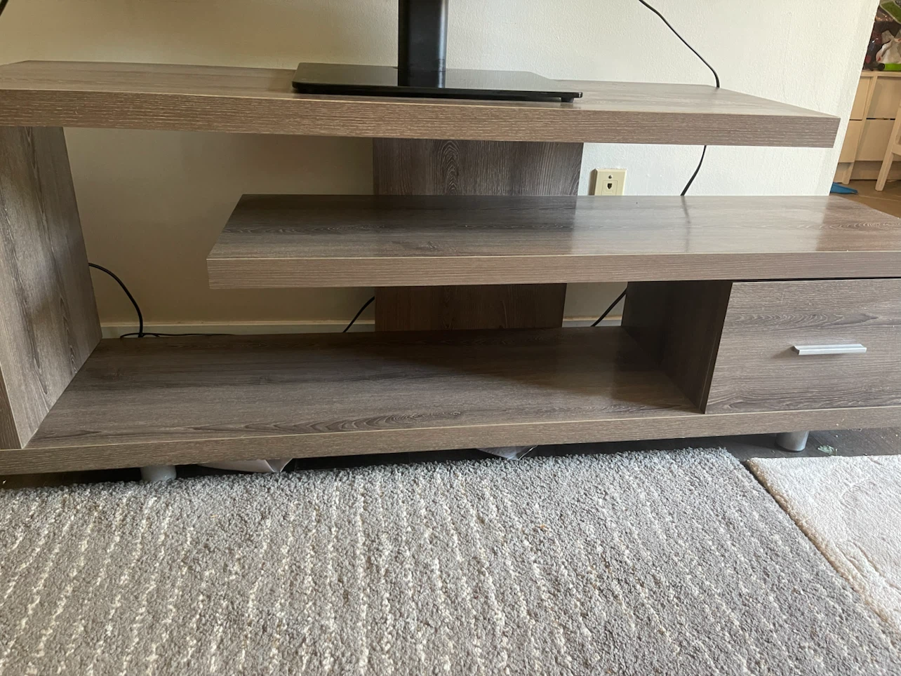 Modern Wood TV Stand Entertainment Unit