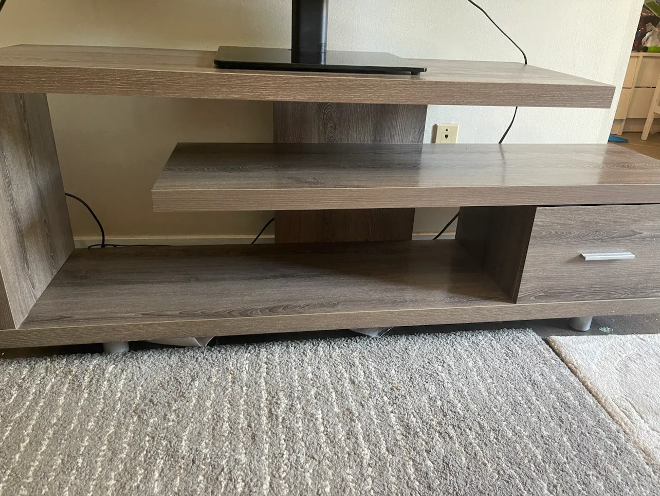 Modern Wood TV Stand Entertainment Unit