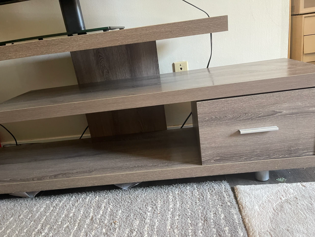 Modern Wood TV Stand Entertainment Unit - photo 2