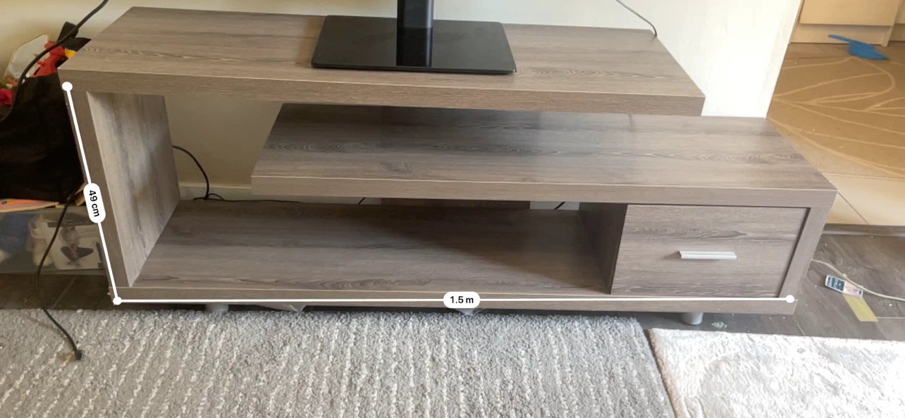 Modern Wood TV Stand Entertainment Unit - photo 3