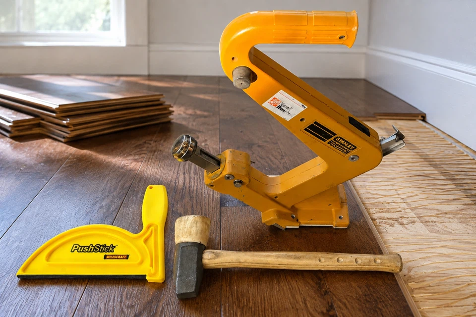 Manual     Stanley Bostitch Hardwood Flooring Nailer w/ Mallet