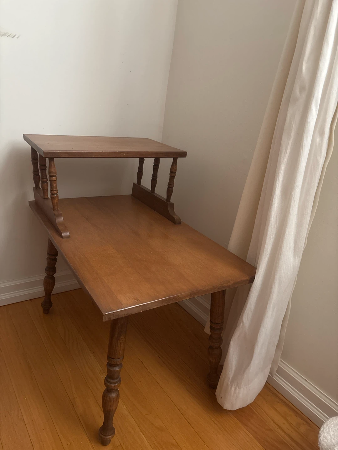 Two tier wooden side table - photo 2