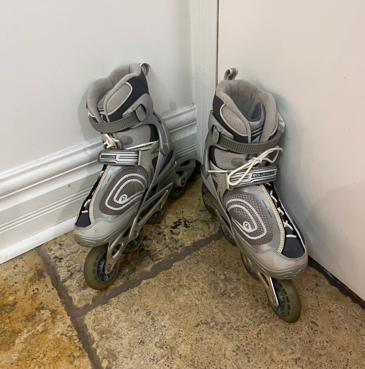 8.5 Ladies Grey Rollerblades - “Spark W Pro”