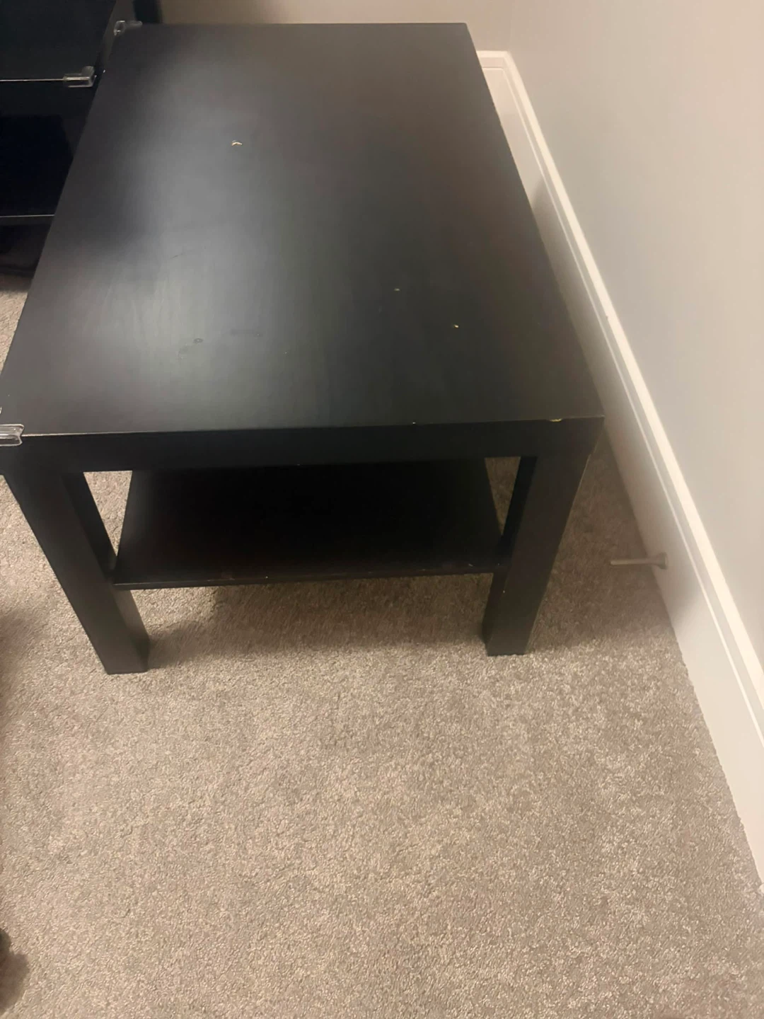 Black Coffee Table with Shelf - photo 2