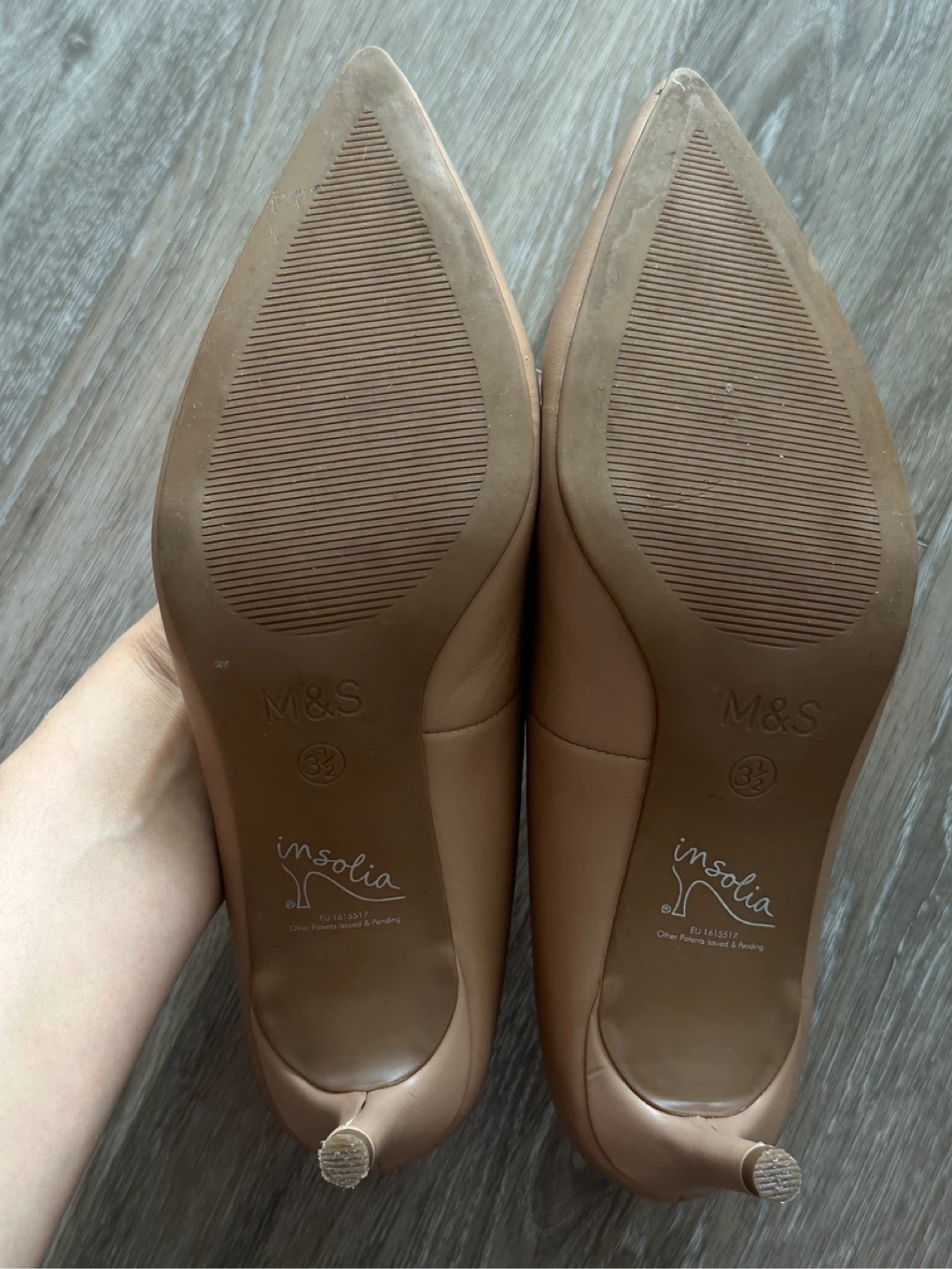 M&S Collection Nude Leather Heels Size UK3.5 - photo 4