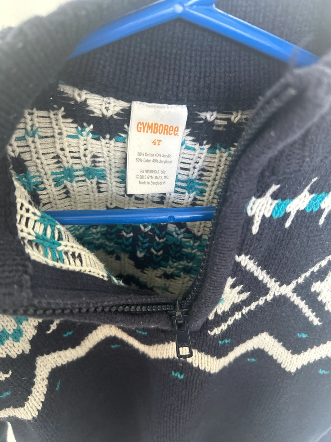 Gymboree Boys Sweater - Navy Blue - Size 4T - photo 2