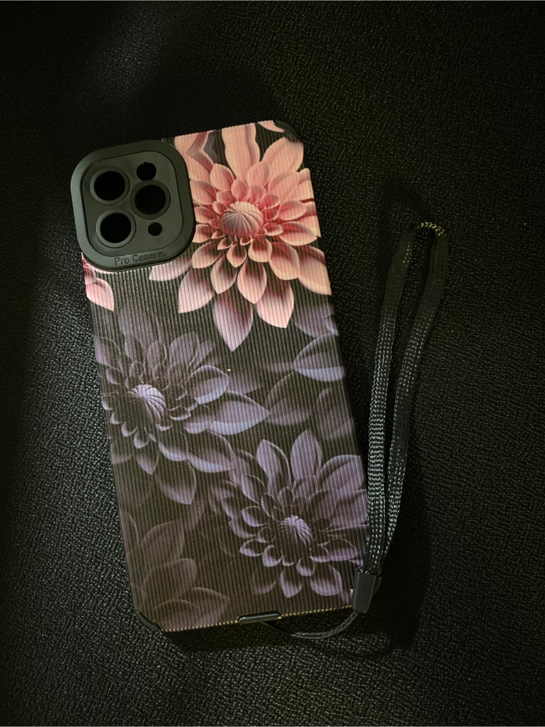 Floral iPhone Case with Wrist Strap