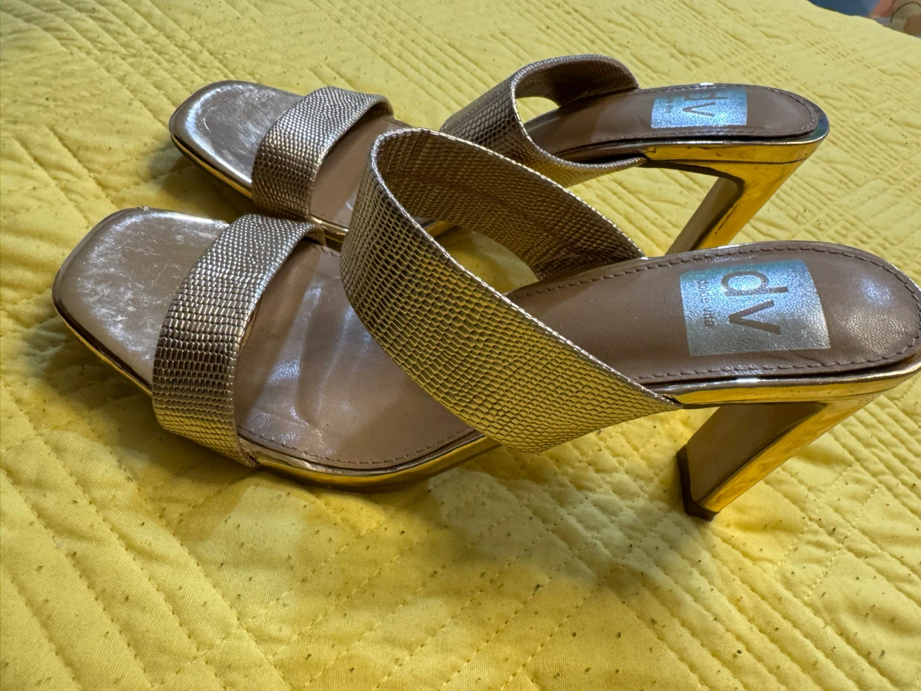 Dolce Vita Gold Heeled Sandals - photo 3