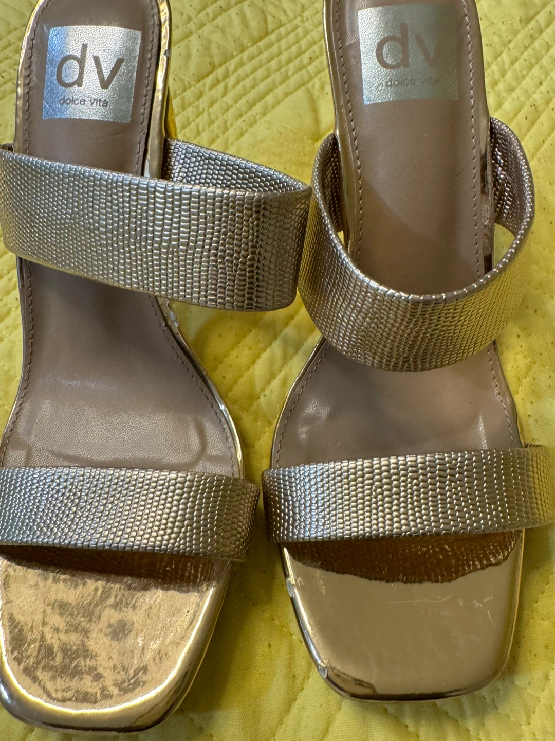 Dolce Vita Gold Heeled Sandals - photo 4
