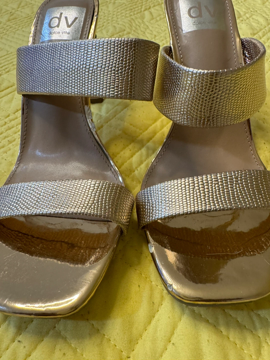 Dolce Vita Gold Heeled Sandals - photo 5
