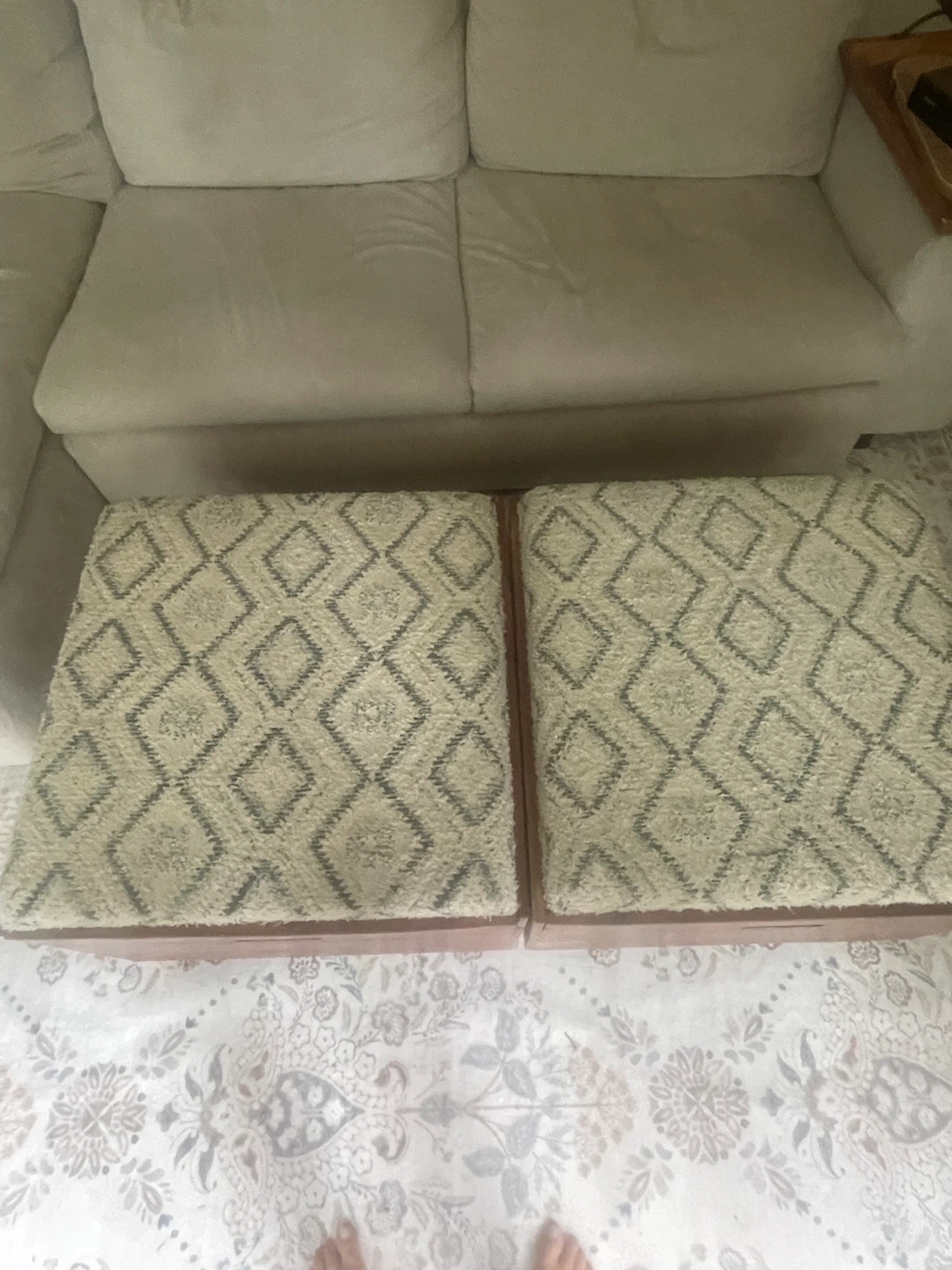 Pair of Storage Ottomans w/ Cushion Tops - photo 5