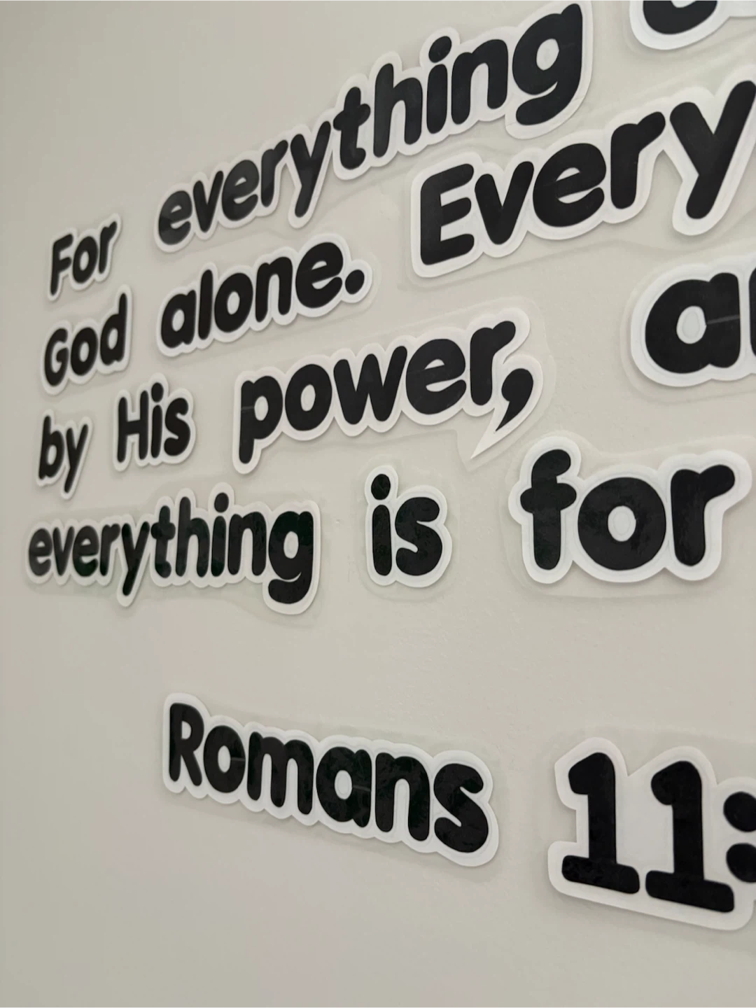 Romans 11:36 Bible Verse Wall Decals - photo 2
