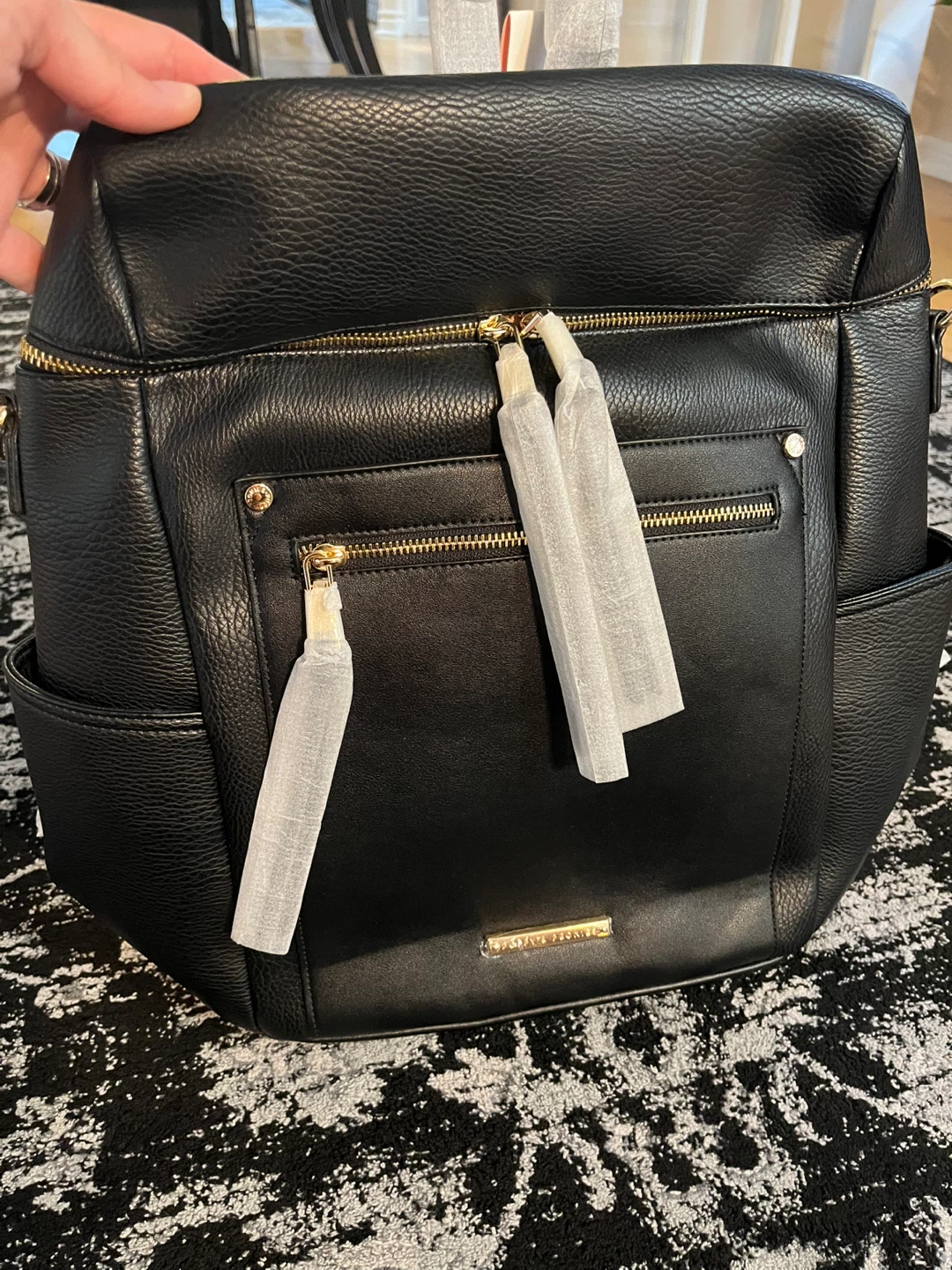 Poppy & Peonies Commuter Backpack in Black